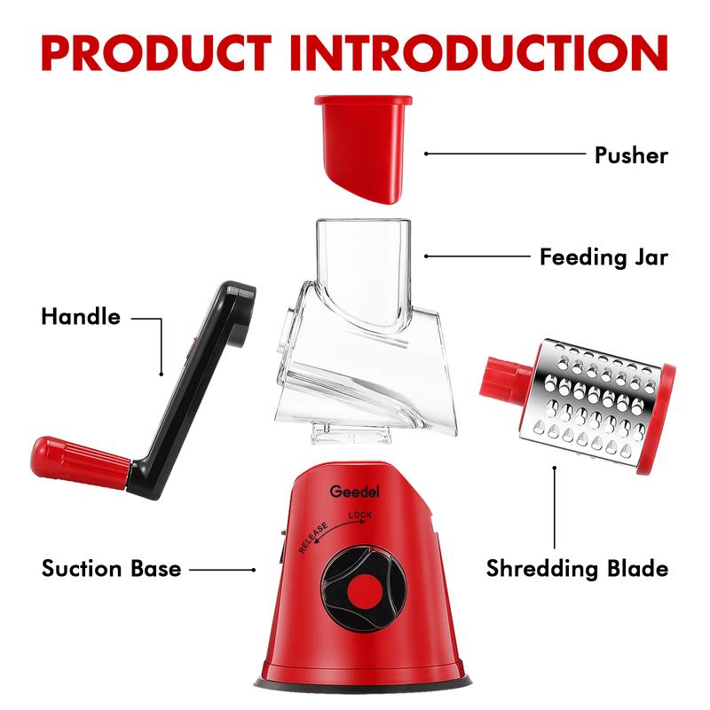 Rotary Vegetable Slicer Cheese Grater Kitchen Tool