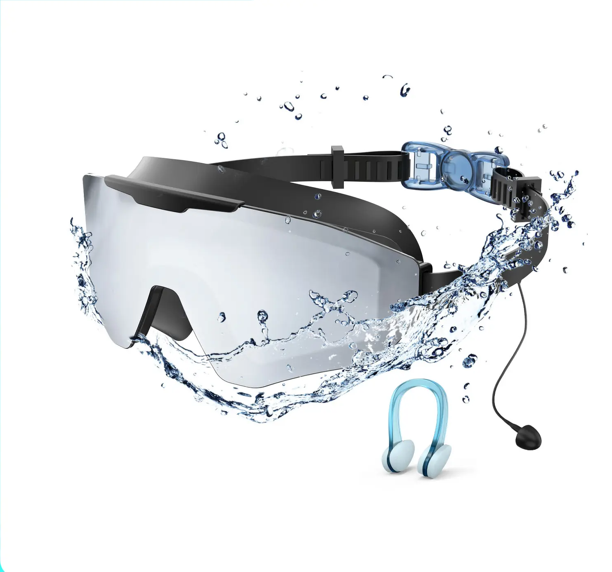 Viyawise Anti-Fog Swim Goggles with UV Lens, Waterproof Earplugs and Nose Clip for All Ages