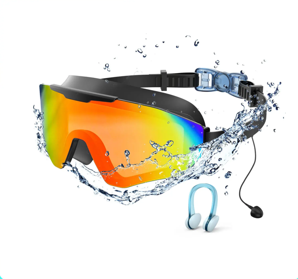 Viyawise Anti-Fog Swim Goggles with UV Lens, Waterproof Earplugs and Nose Clip for All Ages